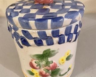 Vintage Young’s Strawberry/Flowers Cookie Jar