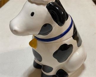 Black and White Cow Cookie Jar