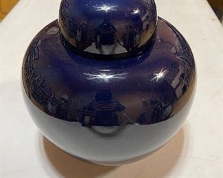 Dark Blue Chinese Urn