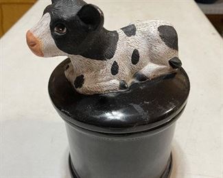 Black and White Cow Cookie Jar