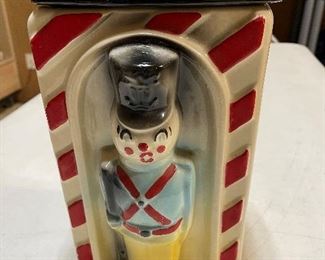 Vintage American Bisque Toy Soldier Cookie Jar