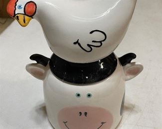 Cow and Hen Cookie Jar