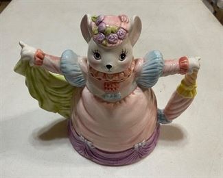 Vintage Cinderella-Styled Mouse Teapot