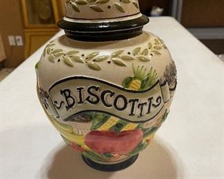 Vintage Biscotti Ceramic Urn