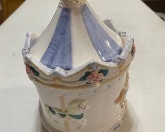 Vintage Carousel Cookie Jar