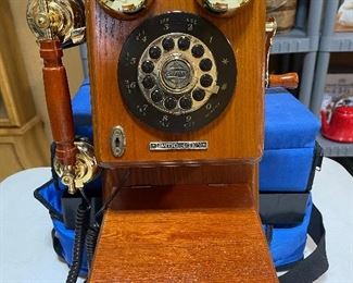 Vintage Limited Edition Crosley Wood Wall-mount Telephone