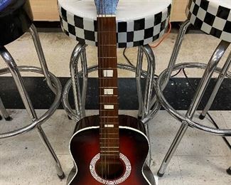 Vintage Sear and Roebuck Acoustic Guitar w/ soft case