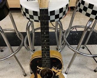 Vintage Stencil — The Plainsman Acoustic Guitar w/ hard case