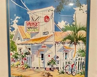 Original Ann Irvine painting of Pepe's in Key West