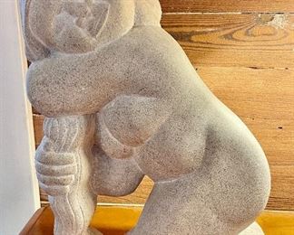 Original stone sculpture, Sicilian Bather by Matthew Lineberger