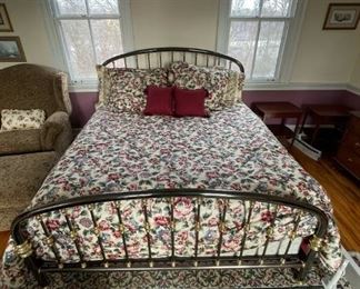 Italian made King-size bed. Headboard/footboard/side rails. Mattress also available. Available for pre-sale starting 1/9/23. Text 615-854-8535 for more information and/or to arrange a time to view.