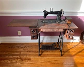Wheeler & Wilson vintage sewing machine and cabinet/table. Available for pre-sale starting 1/9/23. Text 615-854-8535 for more information and/or to arrange a time to view.