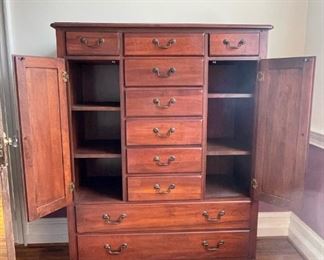 Drexel Gentleman's Chest. 58"h x 43"w x  17.5"d.  Available for pre-sale starting 1/9/23. Text 615-854-8535 for more information and/or to arrange a time to view.