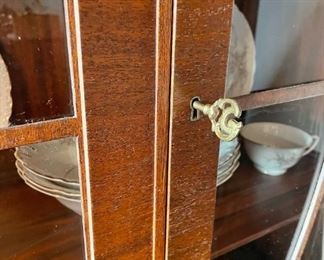 Landstrom Furniture Art Deco china hutch. Has matching table, chairs, and buffet. 34.5 wide x 70.25 high x 16 deep.  Available for pre-sale starting 1/9/23. Text 615-854-8535 for more information and/or to arrange a time to view.