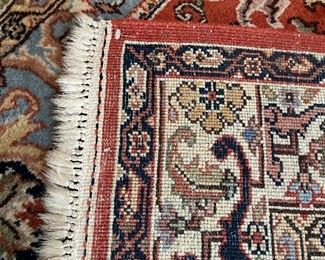 Vibrant oriental hand-tied rug. 78"l x 51.5" w. Available for pre-sale starting 1/9/23. Text 615-854-8535 for more information and/or to arrange a time to view.