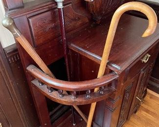 Awesome mahogany hall tree! 37.5"w x 16"d x 87"h.  Available for pre-sale starting 1/9/23. Text 615-854-8535 for more information and/or to arrange a time to view.