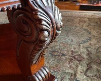 Round wooden coffee table with glass top. 40" diameter x 18" height.  (Has matching side tables and sofa table) Available for pre-sale starting 1/9/23. Text 615-854-8535 for more information and/or to arrange a time to view.