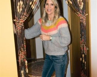 Vintage beaded drape