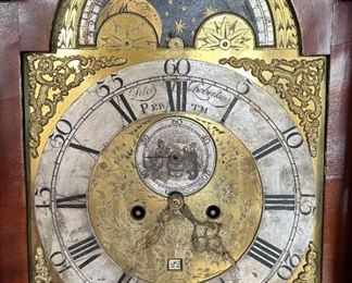 Antique Peter Robertson Tall Case Clock Perth Scotland	99x20x11in	HxWxD
