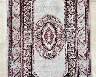 Antique Hand Knotted Wool Rug	64x36in	
