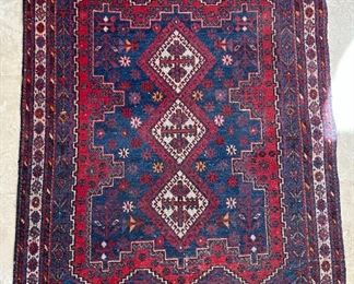 9x4ft Vintage Persian Afshar Rug Circa 1940	71x50.5in	
