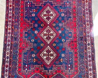 9x4ft Vintage Persian Afshar Rug Circa 1940	71x50.5in	
