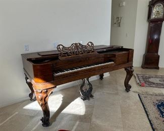 Antique Square Grand Piano Brazilian Rosewood Ihlseng & Narvesen	37x80x40in	HxWxD
