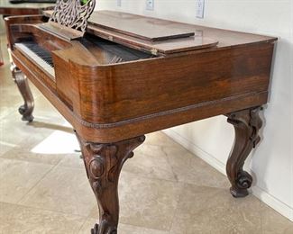 Antique Square Grand Piano Brazilian Rosewood Ihlseng & Narvesen	37x80x40in	HxWxD
