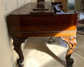 Antique Square Grand Piano Brazilian Rosewood Ihlseng & Narvesen	37x80x40in	HxWxD
