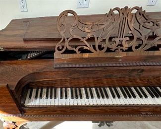 Antique Square Grand Piano Brazilian Rosewood Ihlseng & Narvesen	37x80x40in	HxWxD
