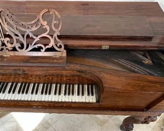 Antique Square Grand Piano Brazilian Rosewood Ihlseng & Narvesen	37x80x40in	HxWxD

