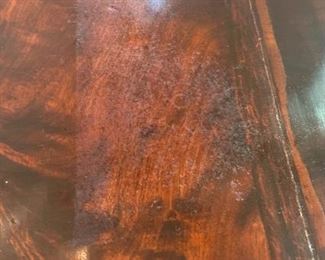 Antique Empire Mahogany Card Table With Lyre Base	Top Open: 35x35.5in <BR>30x35x17.5	HxWxD
