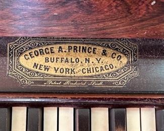 Melodeon Portable Reed Organ George A Prince & Company C.1850	30x30.5x17in	HxWxD

