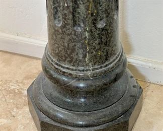 Italian Dark Green Marble Pedestal	43x12x12in	HxWxD
