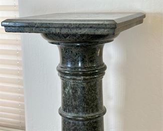 Italian Dark Green Marble Pedestal	43x12x12in	HxWxD
