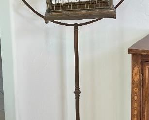 Antique Brass Victorian Birdcage	64x24x12in	HxWxD
