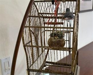 Antique Brass Victorian Birdcage	64x24x12in	HxWxD
