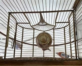 Antique Brass Victorian Birdcage	64x24x12in	HxWxD
