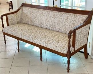 Federal Style Sofa Mahogany	35x72x28in	HxWxD
