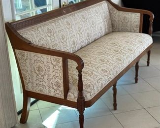 Federal Style Sofa Mahogany	35x72x28in	HxWxD
