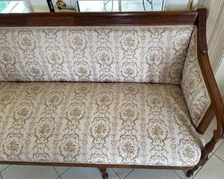 Federal Style Sofa Mahogany	35x72x28in	HxWxD
