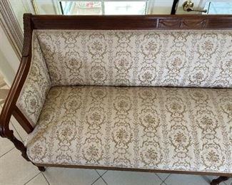 Federal Style Sofa Mahogany	35x72x28in	HxWxD

