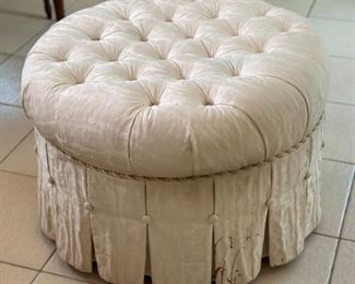 As-Is Ethan Allen Barrel Chair And Ottoman	Chair: 33x34x30in	HxWxD
