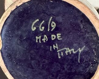 1960s Italian Sponge Ware Vase/Crafe	8.5 inches high.	
