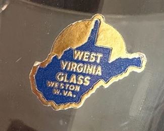 7pc West Virginia Glass Blend Pitcher & Glass Set	Pitcher 10in H	
