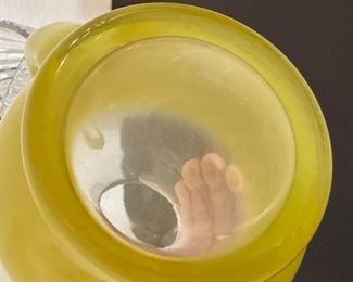 7pc West Virginia Glass Blend Pitcher & Glass Set	Pitcher 10in H	
