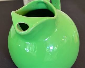 Vintage Hall Ball Pitcher 533 Green	7 inches high	
