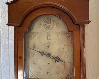 Antique Cherry Tall Case Clock 19th Century	92x18x12in	HxWxD
