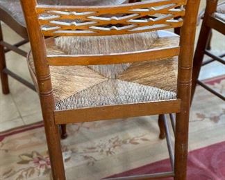 4pc Antique Rush Seat Chairs	33 x 18 x 16in	HxWxD
