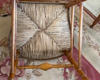 4pc Antique Rush Seat Chairs	33 x 18 x 16in	HxWxD
